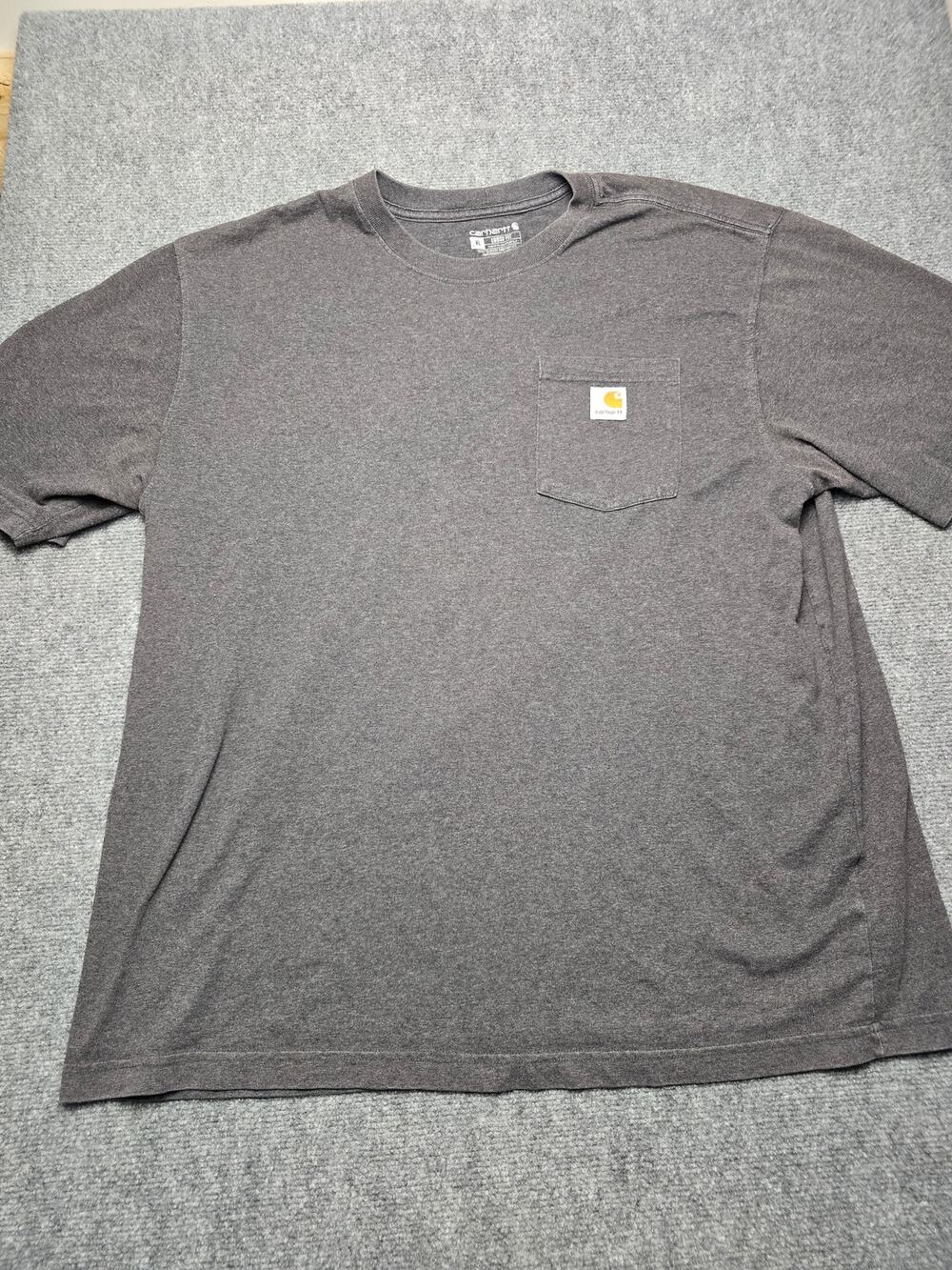 Carhartt K87 Pocket T Shirt Mens 2XL Charcoal Gray Loose Fit Workwear